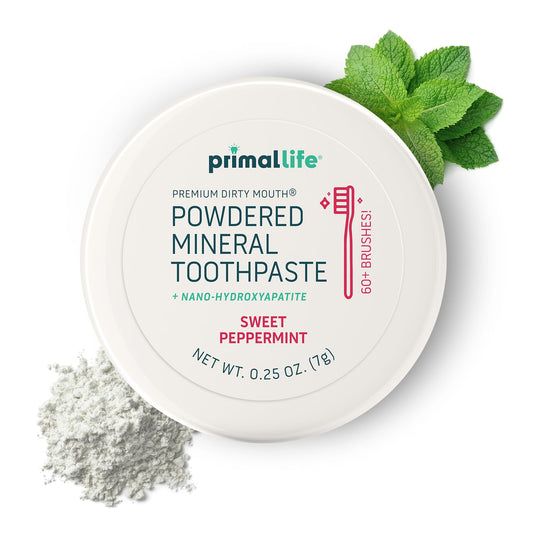 Primal Life Organics Dirty Mouth Toothpowder – نباتي وعضوي، 0.25 أونصة