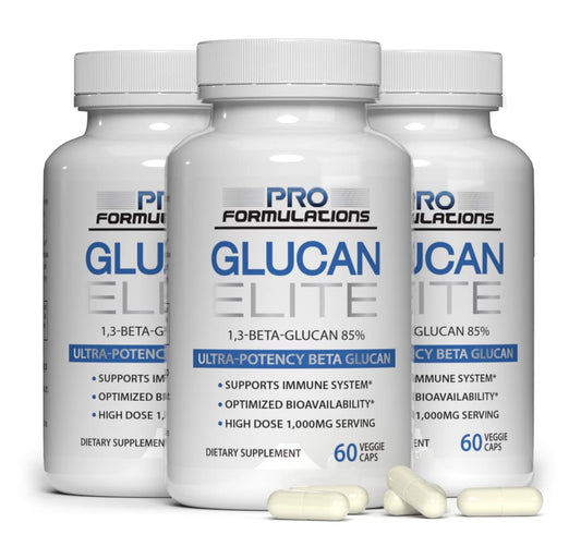 Glucan Elite 85% Beta 1,3D Glucan 500mg – 60 VCaps | BGF-Immune Potency | Pro Formulations MD (Pack of 3)