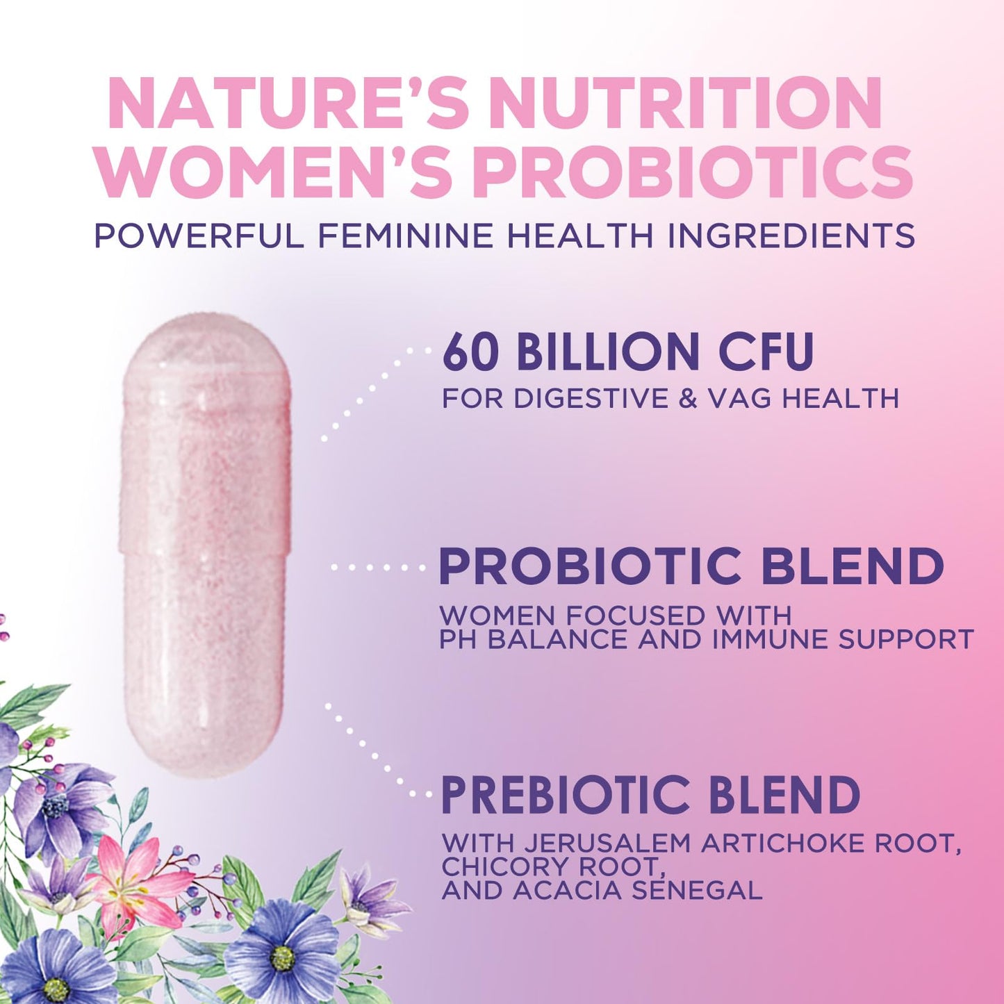 Probiotics for Women's Digestive Health - 60B CFU, 16 Strains | Cranberry & D-Mannose | 120 Capsules | Made in USA