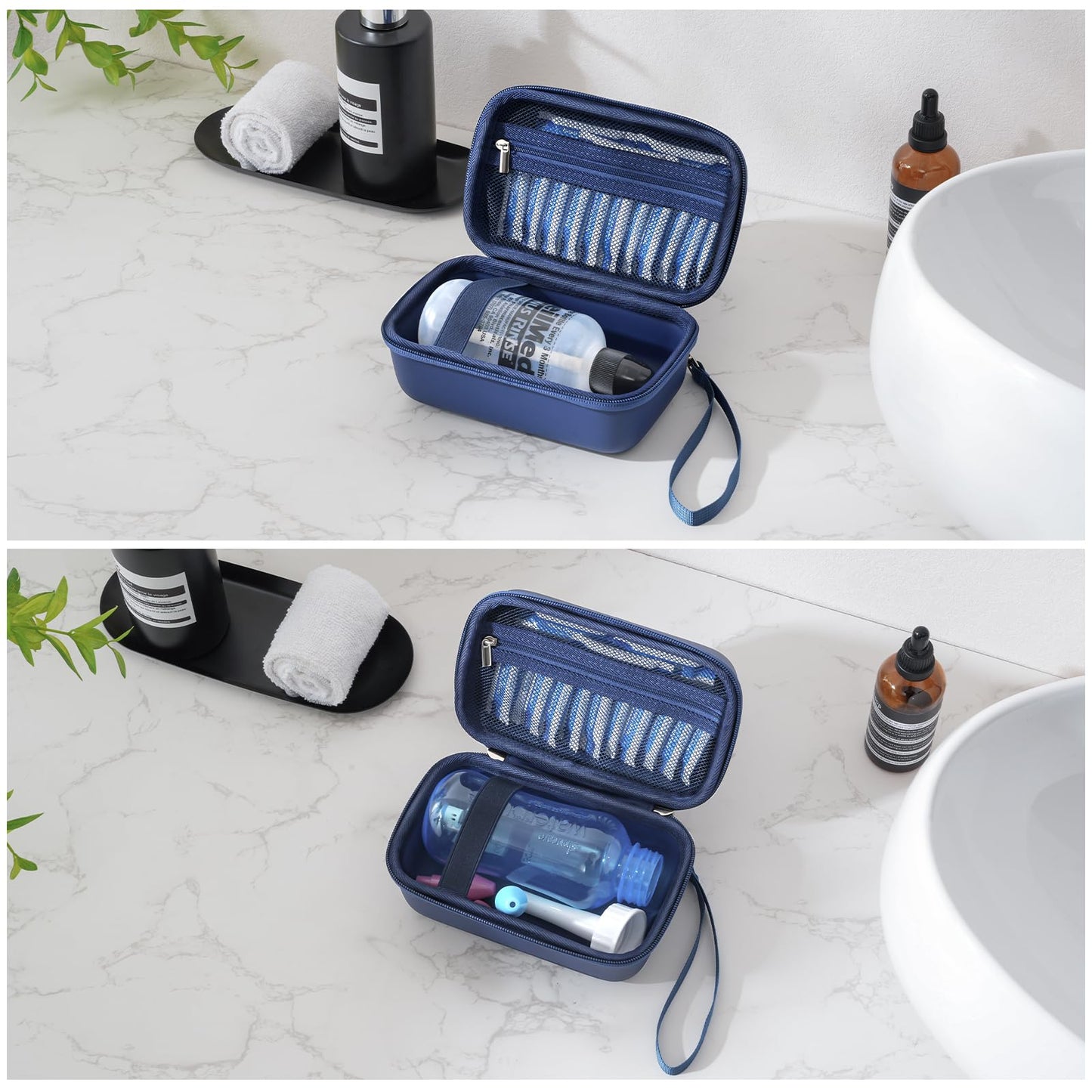 ProCase Travel Case for NeilMed Sinus Rinse Packets | Portable Neti Pot & Nasal Wash Kit – Navy