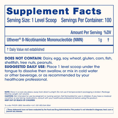 ProHealth NMN Pro Powder (100 g) | Uthever NMN, NAD+ Support, USA Made