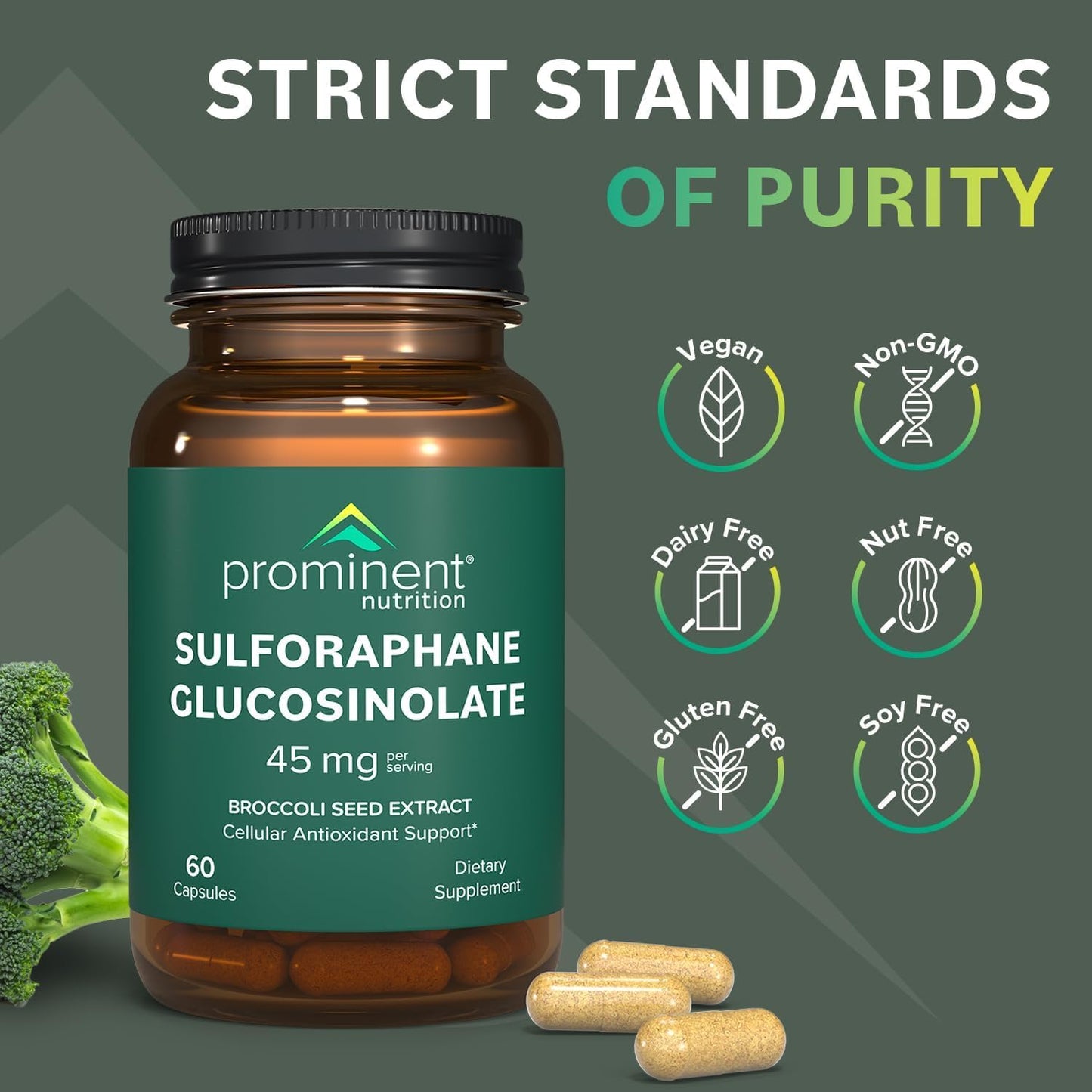 Prominent Nutrition Sulforaphane Glucosinolate Supplement 45 mg - 30 Day Supply, 1 Pack