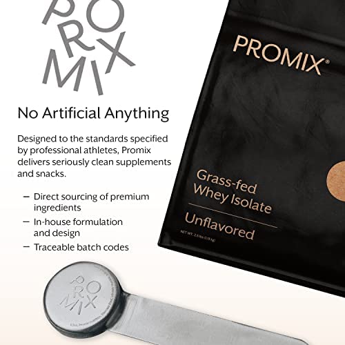 ProMix Nutrition Whey Protein Isolate Powder, Unflavored — Grass-Fed & 100% All Natural, 2 x 2.5 lb