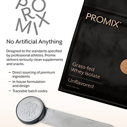 ProMix Nutrition Whey Protein Isolate Powder, Unflavored — Grass-Fed & 100% All Natural, 2 x 2.5 lb