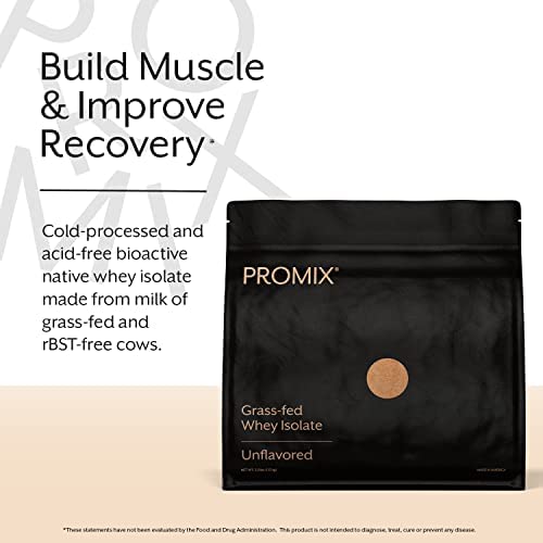 ProMix Nutrition Whey Protein Isolate Powder, Unflavored — Grass-Fed & 100% All Natural, 2 x 2.5 lb