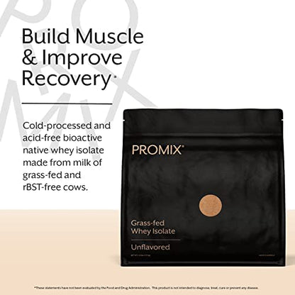 ProMix Nutrition Whey Protein Isolate Powder, Unflavored — Grass-Fed & 100% All Natural, 2 x 2.5 lb