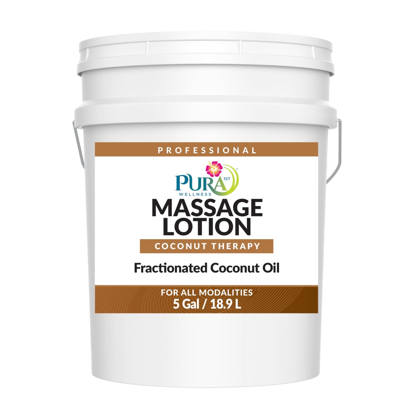 PURA 1st Coconut Therapy Massage Lotion – 5 Gallon Unscented Hydration for Professionals