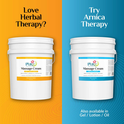 PURA 1st Deep Tissue Therapy Massage Cream – Unscented, Natural Ingredients, 4 oz Pump Jar
