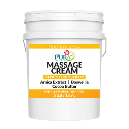 PURA 1st Deep Tissue Therapy Massage Cream – Unscented, Natural Ingredients, 4 oz Pump Jar