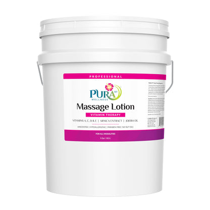 PURA 1st Vitamin Therapy Massage Lotion – 5 Gallon Unscented, Vitamin E, Hypoallergenic