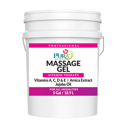 PURA 1st Vitamin Therapy Massage Gel — Hypoallergenic, Unscented, Deep Tissue Support (5 Gallon)