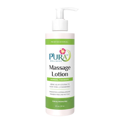 PURA 1st Wellness Professional Massage Lotion 8oz – Unscented, Hypoallergenic