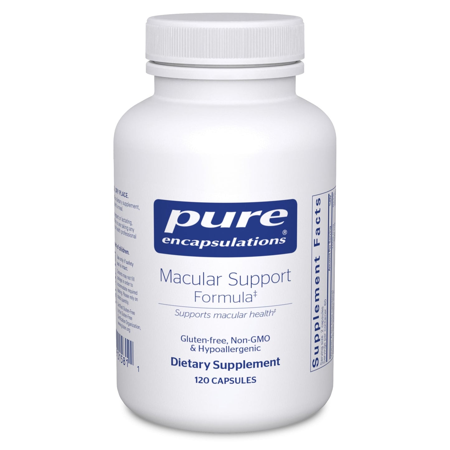 Pure Encapsulations Macular Support Formula | Hypoallergenic, Enhanced Antioxidant Formula for Healthy Eyes | 120 Capsules