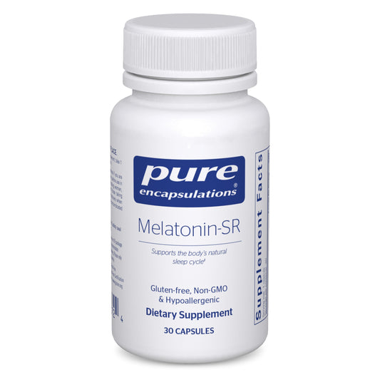 Pure Encapsulations Melatonin-SR – دعم النوم ممتد المفعول (خالي من الجلوتين ونباتي) – 30 كبسولة