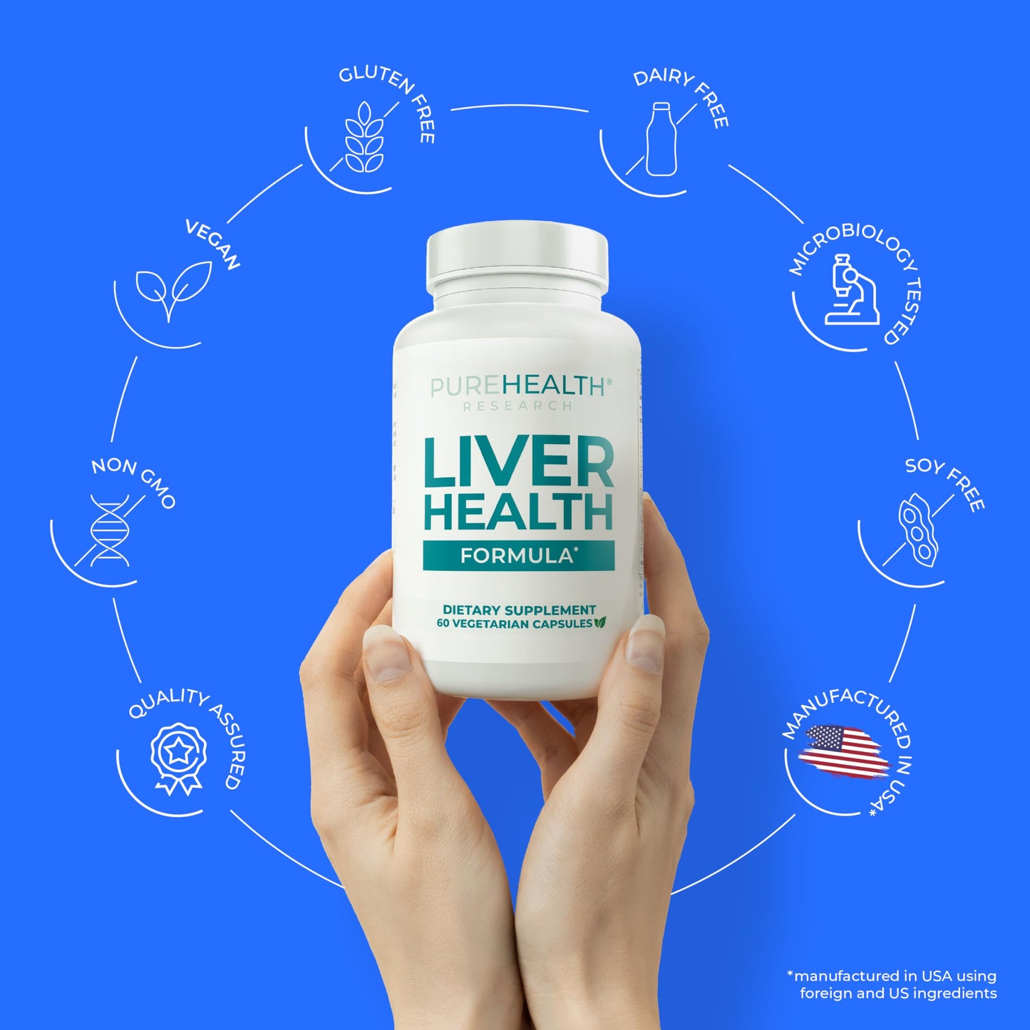PureHealth Research Liver Health Detox & Cleanse Supplement – Artichoke, Milk Thistle & Dandelion | 360 Capsules