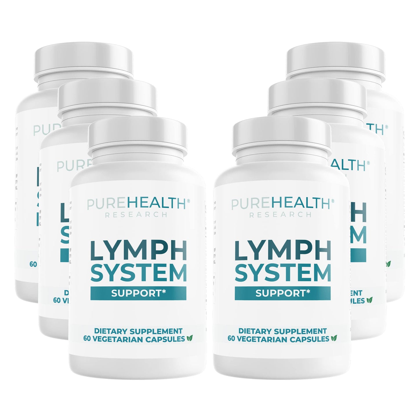 PUREHEALTH RESEARCH Lymph System Support — Lymphatic Drainage Supplement (360 Capsules)