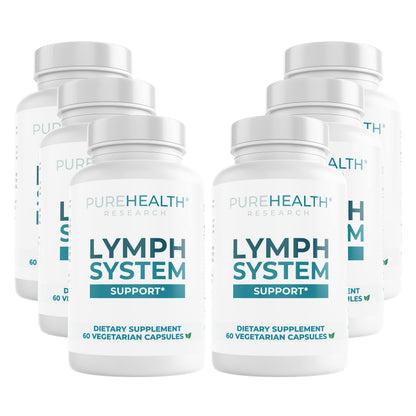 PUREHEALTH RESEARCH Lymph System Support — Lymphatic Drainage Supplement (360 Capsules)