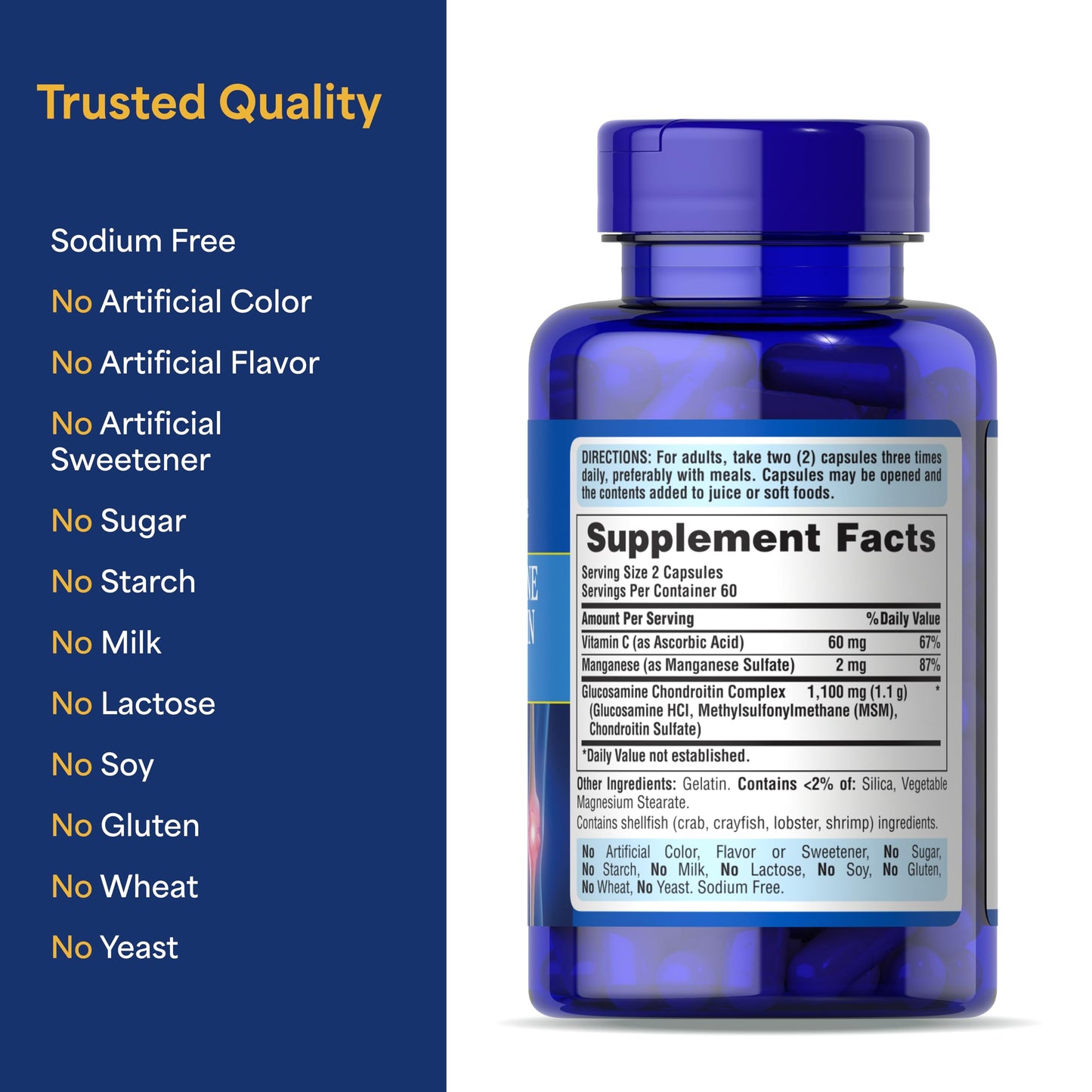 Puritan's Pride Glucosamine Chondroitin Complex – Joint Health, 120 Caps