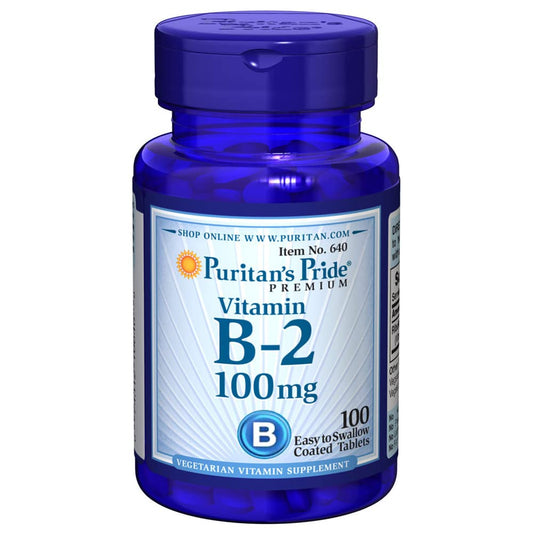Puritans Pride Vitamin B-2 100 mg Tablets – 100 Count (Discontinued)