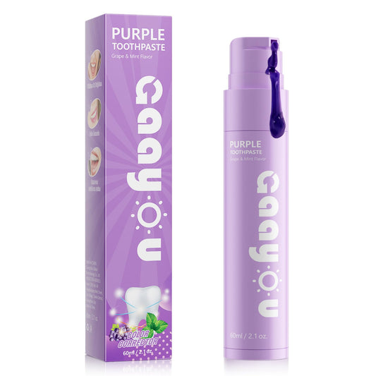 Purple Teeth Whitening – Purple Toothpaste with Color Corrector (Grape & Mint Flavor)