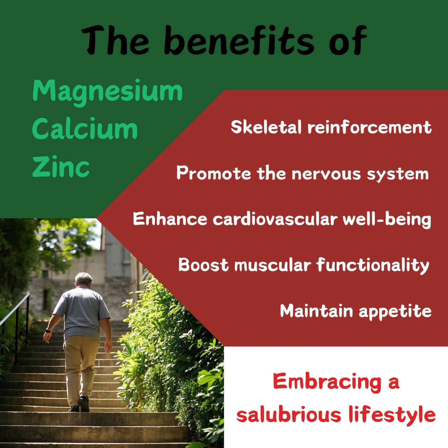 Putaojun Calcium Magnesium Zinc Gummies with Vitamin D3 | Sugar Free, Vegan, Raspberry – 1 Pack