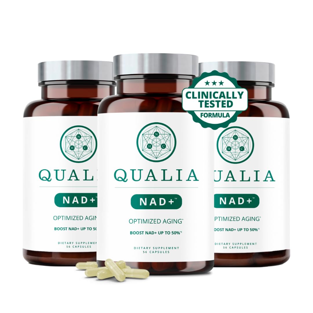 Qualia NAD Supplement — Clinically Proven NAD+ Boost Up to 67% | Elite NAD+ Booster