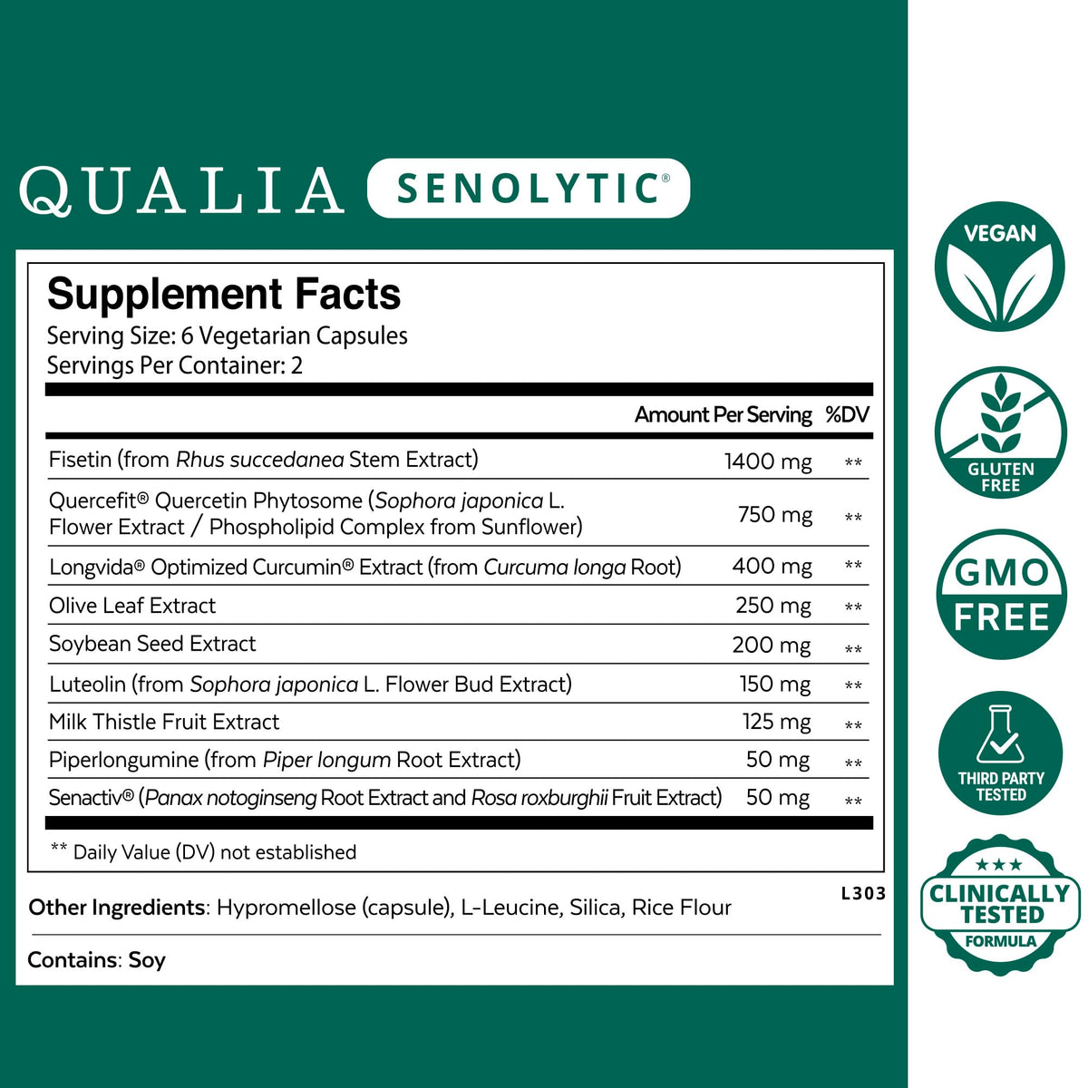 Qualia Senolytic Supplement | Fisetin, Quercetin & More | Aging Support | QUALIA LIFE SCIENCES