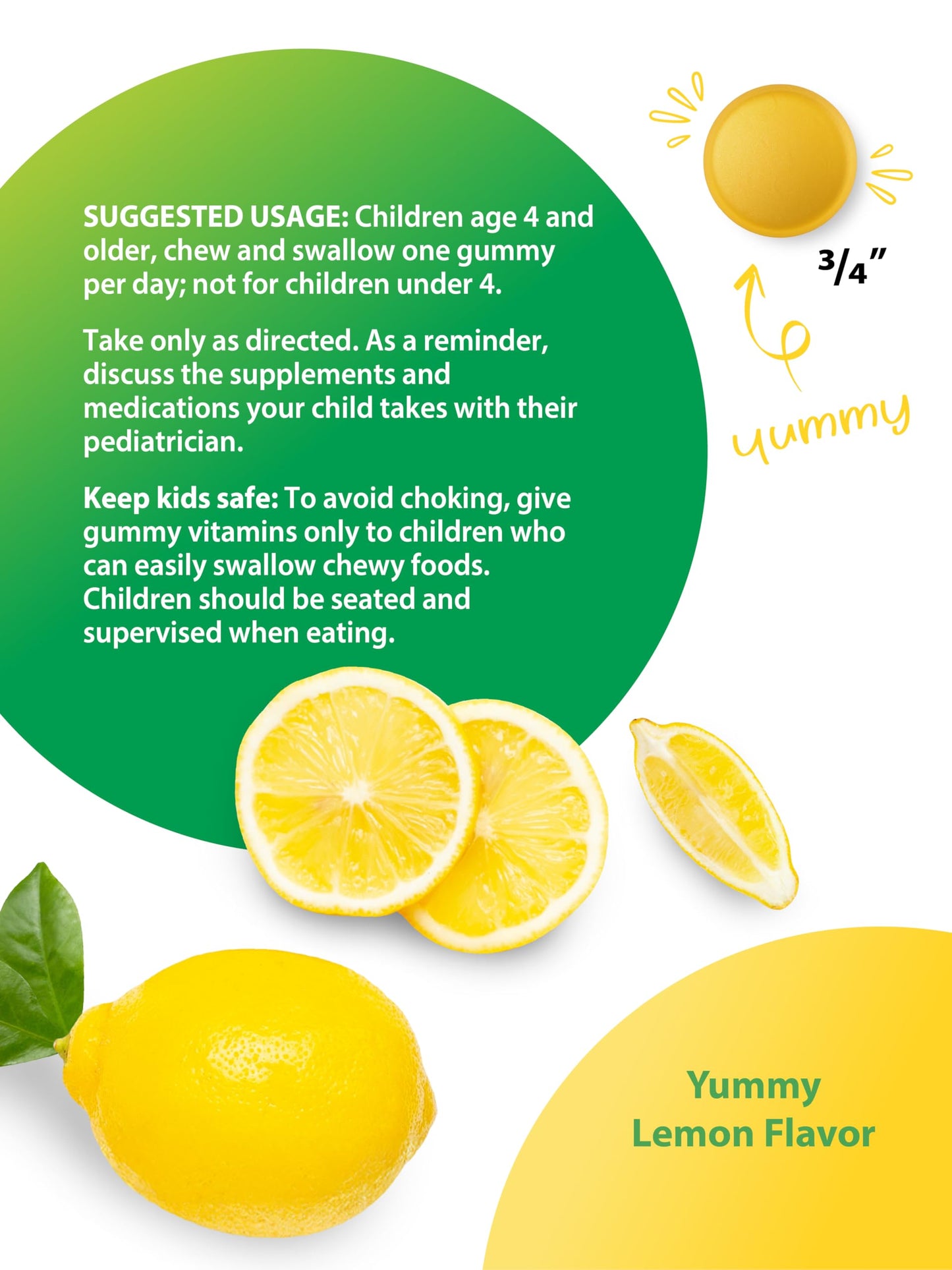Rainbow Light Kids Sunny Gummies Vitamin D3 1000 IU – 60 Count, Assorted Fruit