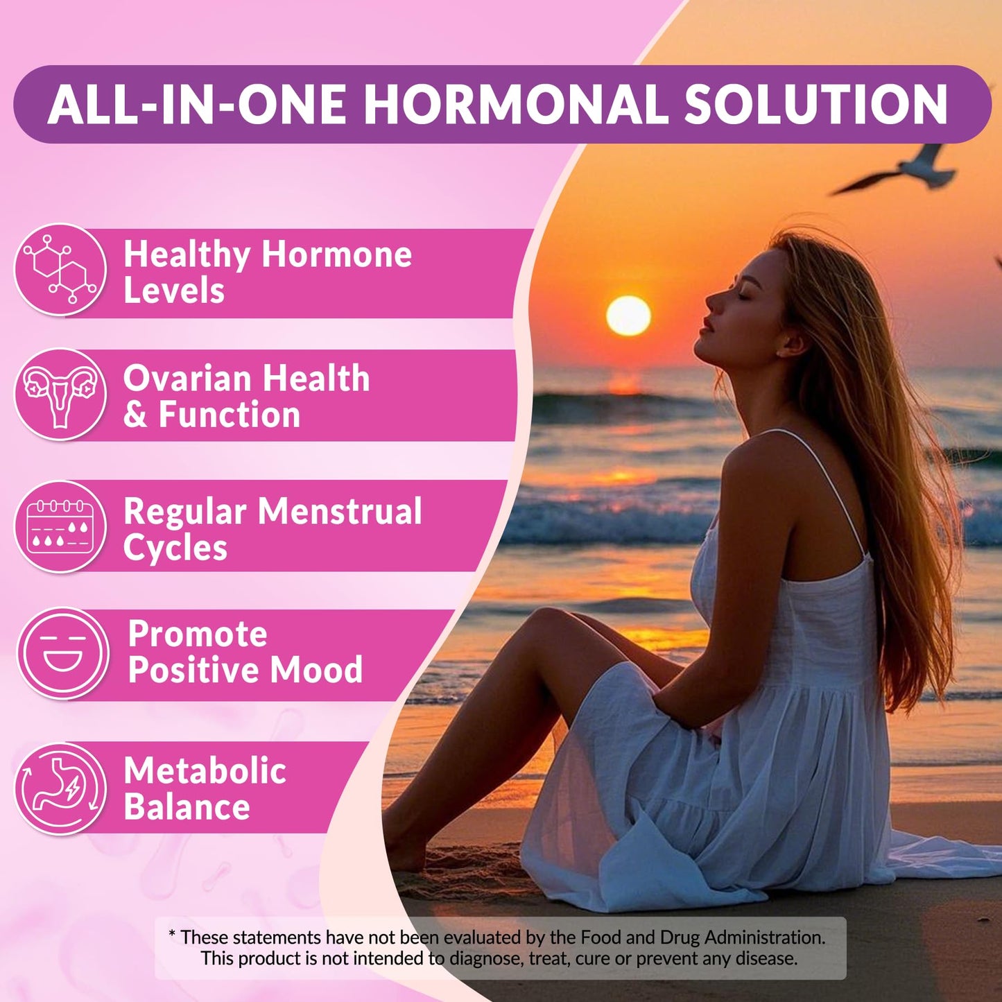 Myo-Inositol & D-Chiro Inositol Gummies for Hormone Balance – Sugar Free, 40:1 Ratio, Vegan, Ovarian Health (60 Cts)