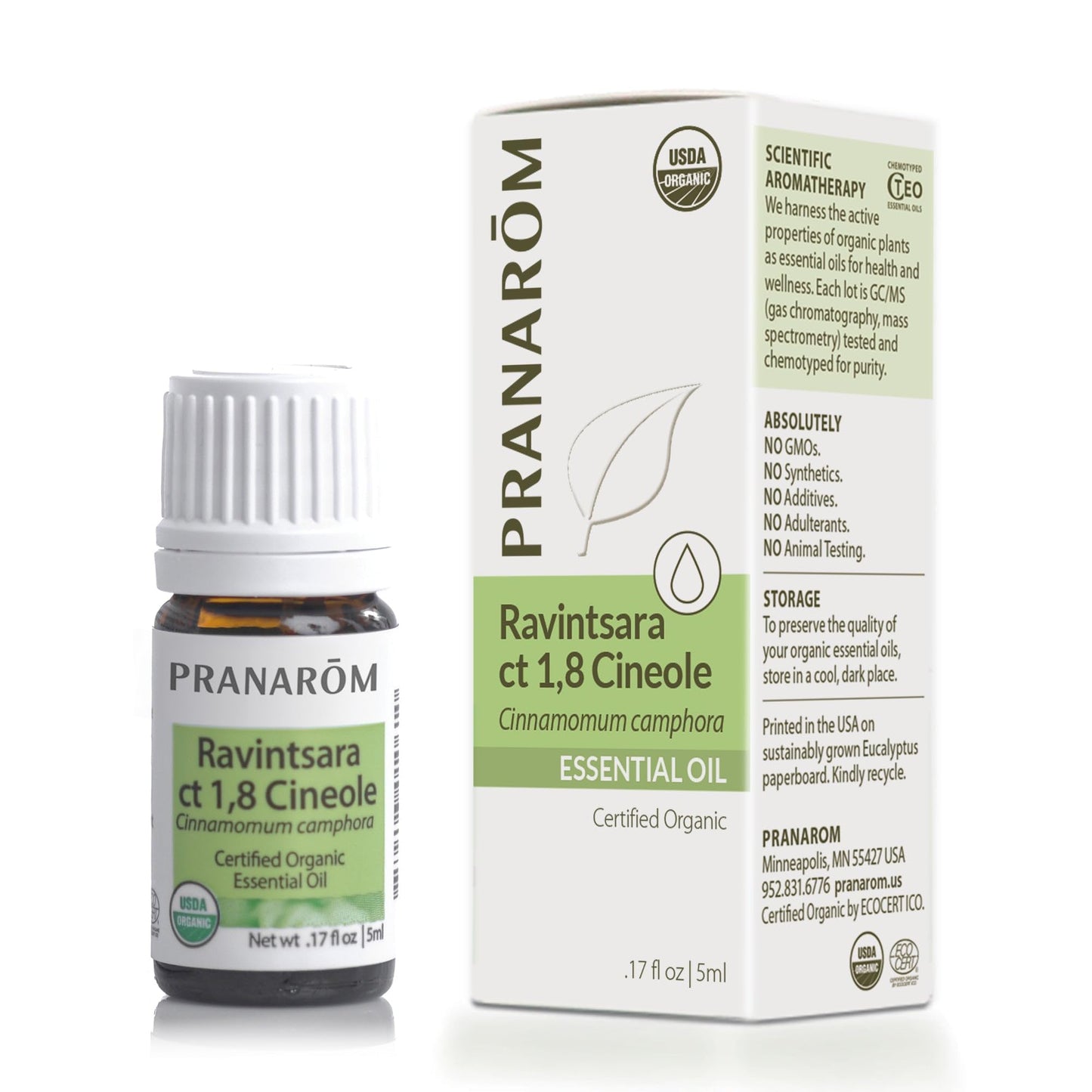Pranarom Ravintsara CT 1,8-Cineole Essential Oil – Organic, 100% Pure
