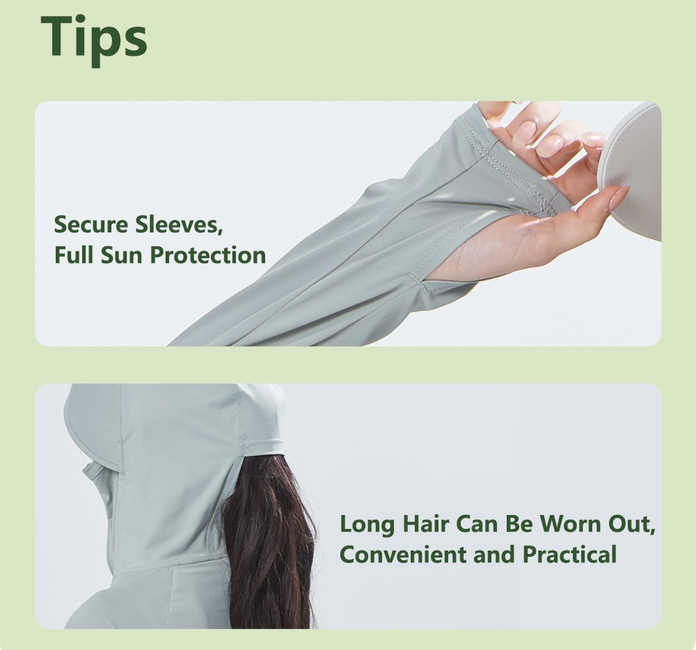 Raw Yarn Hooded Sun Protection Jacket