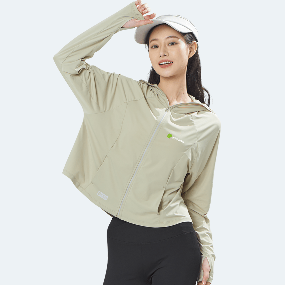 Raw Yarn Hooded Sun Protection Jacket