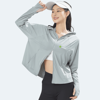 Raw Yarn Hooded Sun Protection Jacket