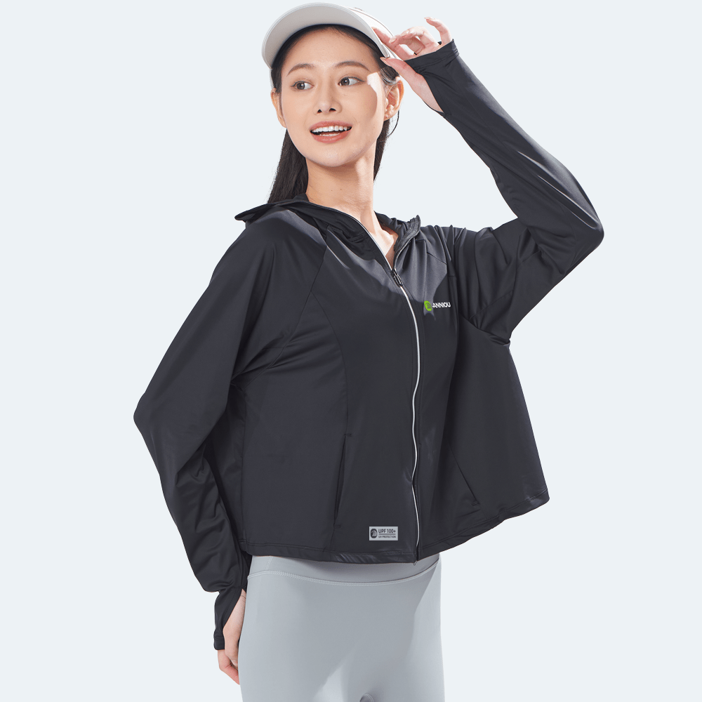 Raw Yarn Hooded Sun Protection Jacket