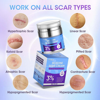 Reatoy Silicone Scar Cream 3% Dimethicone – 55ml for Surgical, C-Section, Acne Scars