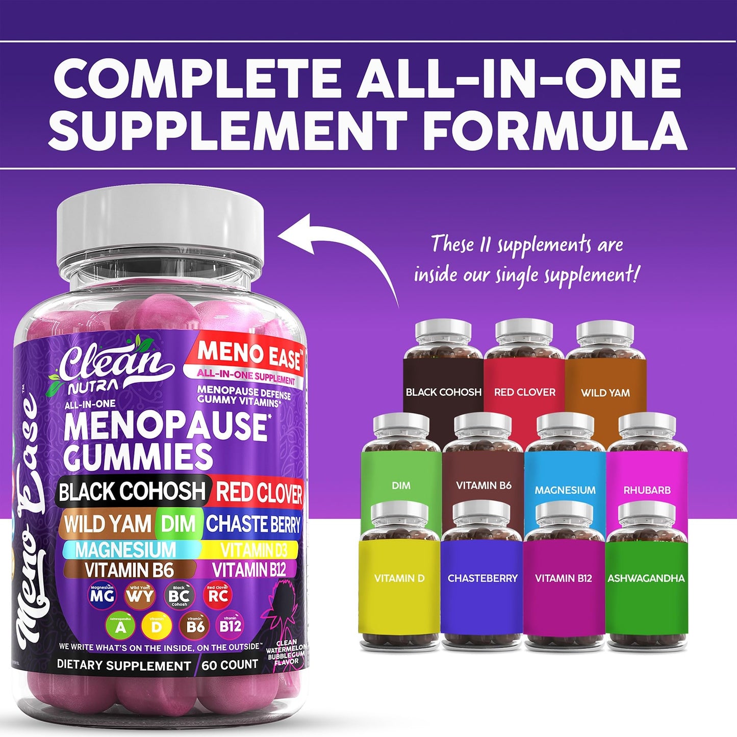 Clean Nutraceuticals Menopause Gummies for Women – Hormone Balance & Night Sweat Support