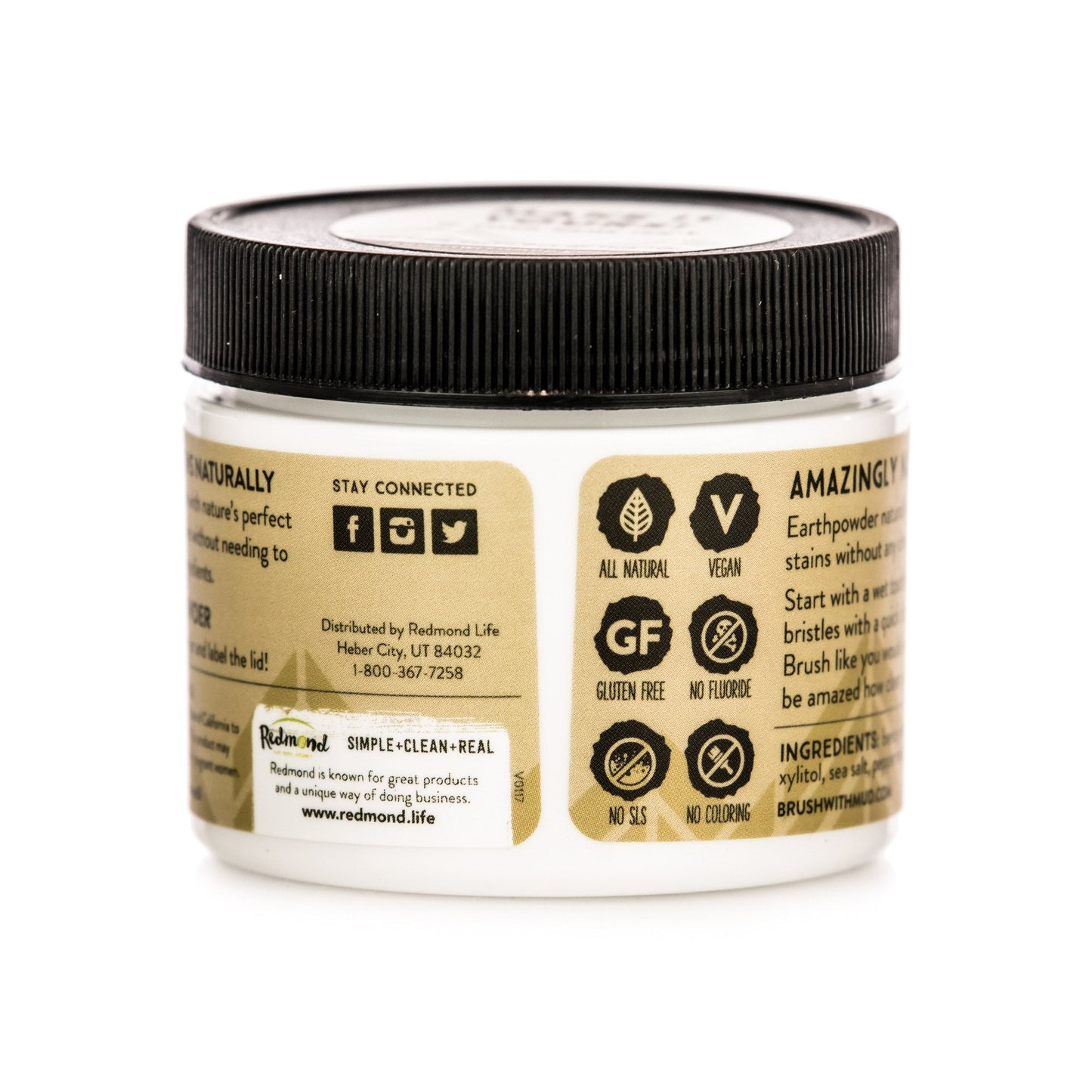 Redmond Earthpowder – All Natural Tooth & Gum Powder with Bentonite Clay & Peppermint