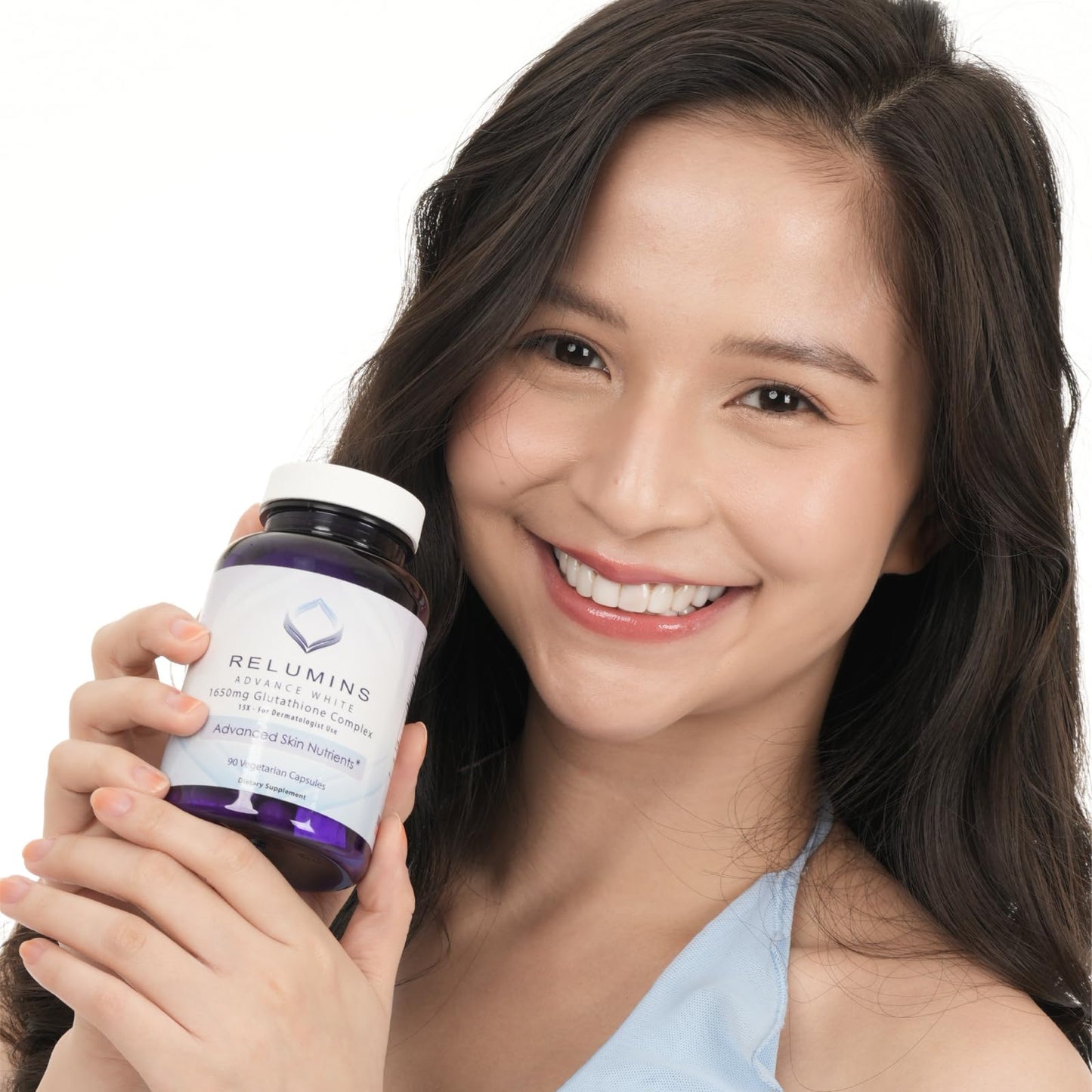 Relumins 1650mg L-Glutathione Complex with Hyaluronic – 90 Caps x 5 Bottles, Made in USA