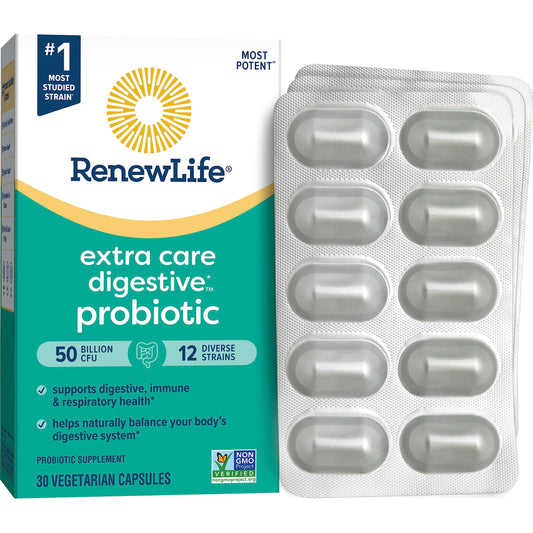 Renew Life Extra Care Probiotic 50B CFU Go-Pack 30 Ct – صحة المناعة والجهاز الهضمي