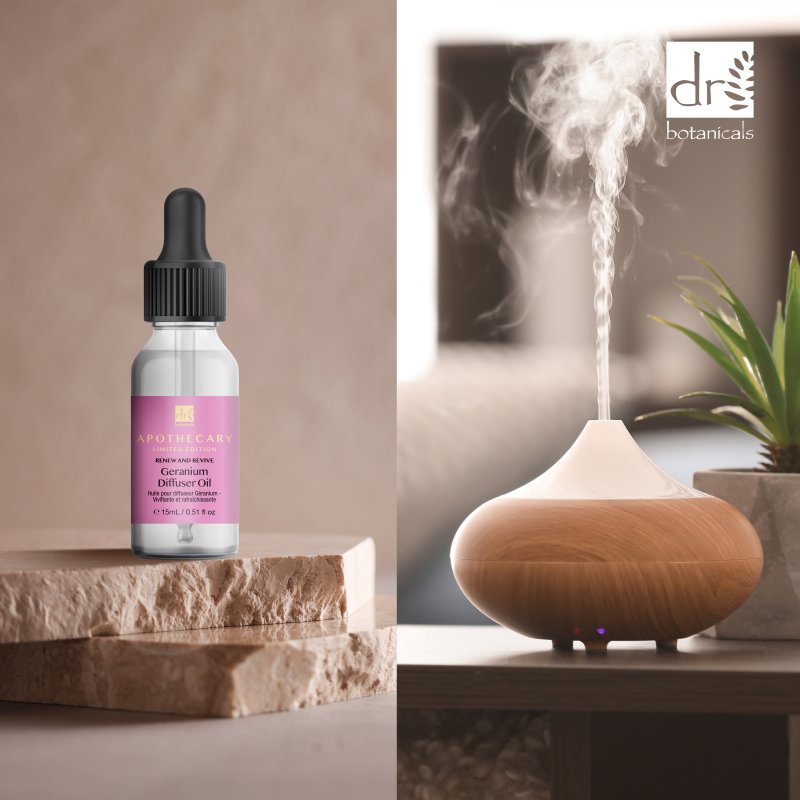Olio Essenziale per Diffusore Geranio Rinvigorente e Rigenerante 15ml