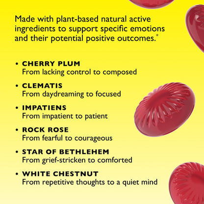 RESCUE Bach Sleep Pastilles – Melatonin-Free Black Currant Nighttime Lozenges (6 Pack)