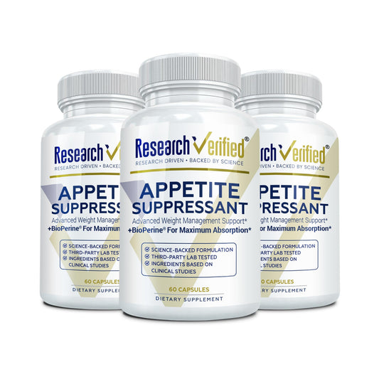 Research Verified Appetite Suppressant | Curb Cravings, Satiety, Metabolism - Pack of 3 (60 Capsules)