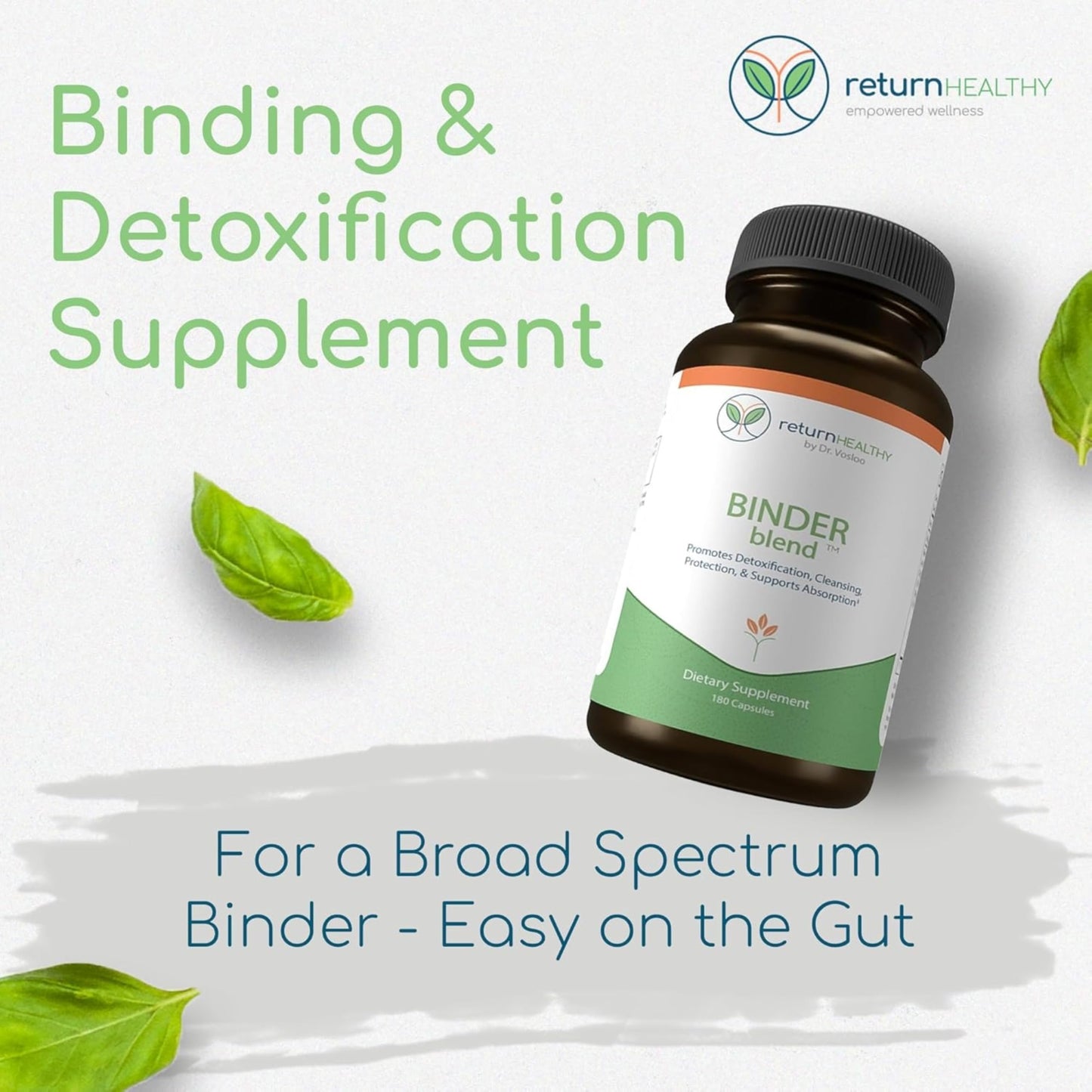 Return Healthy Binder Blend – Toxin Binder Detox Capsules for a Healthy Gut (3-Pack, 180 Capsules)