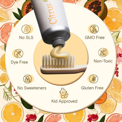 Revitin Toothpaste | Fluoride-Free Prebiotic Citrus Toothpaste | No SLS, Dye Free, GMO Free, Gluten Free | Non-Toxic, Kid Approved