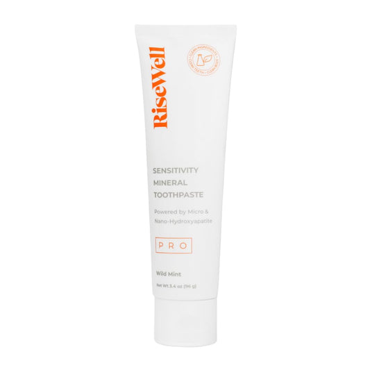 RiseWell PRO Mineral Toothpaste – Nano & Micro Hydroxyapatite, Remineralization & Sensitivity, Fluoride-Free