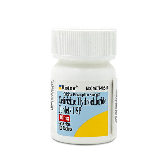 Rising Pharma Cetirizine HCL 10 mg Tablets – 100 Count | All-Day Allergy Relief