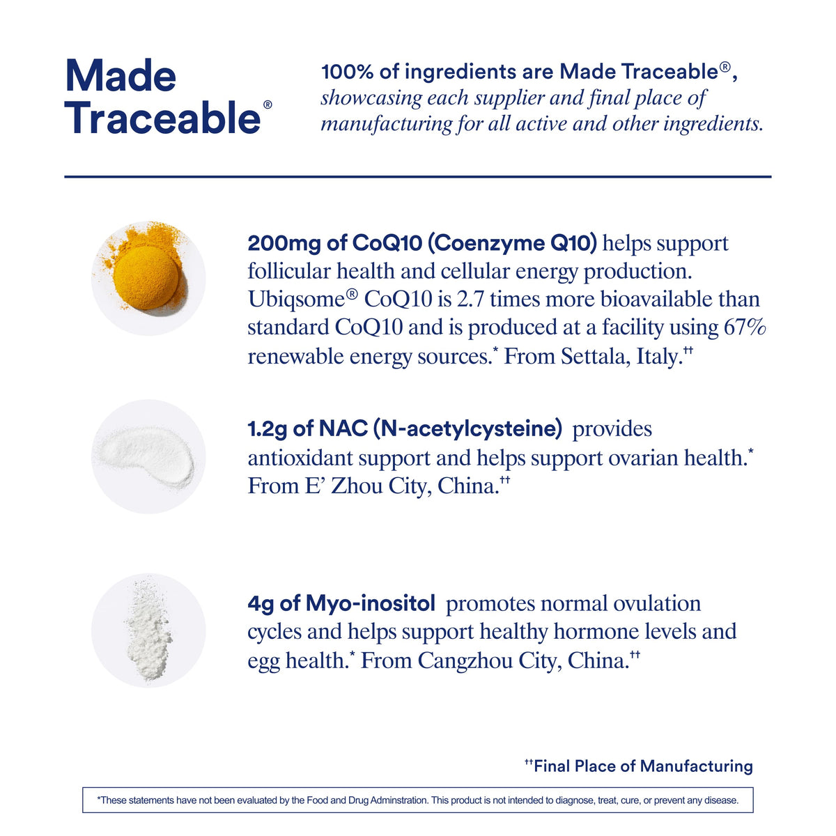 Ritual Fertility Support 3-in-1 Drink-Mix — CoQ10, NAC & Myo-Inositol, OB/GYN Designed