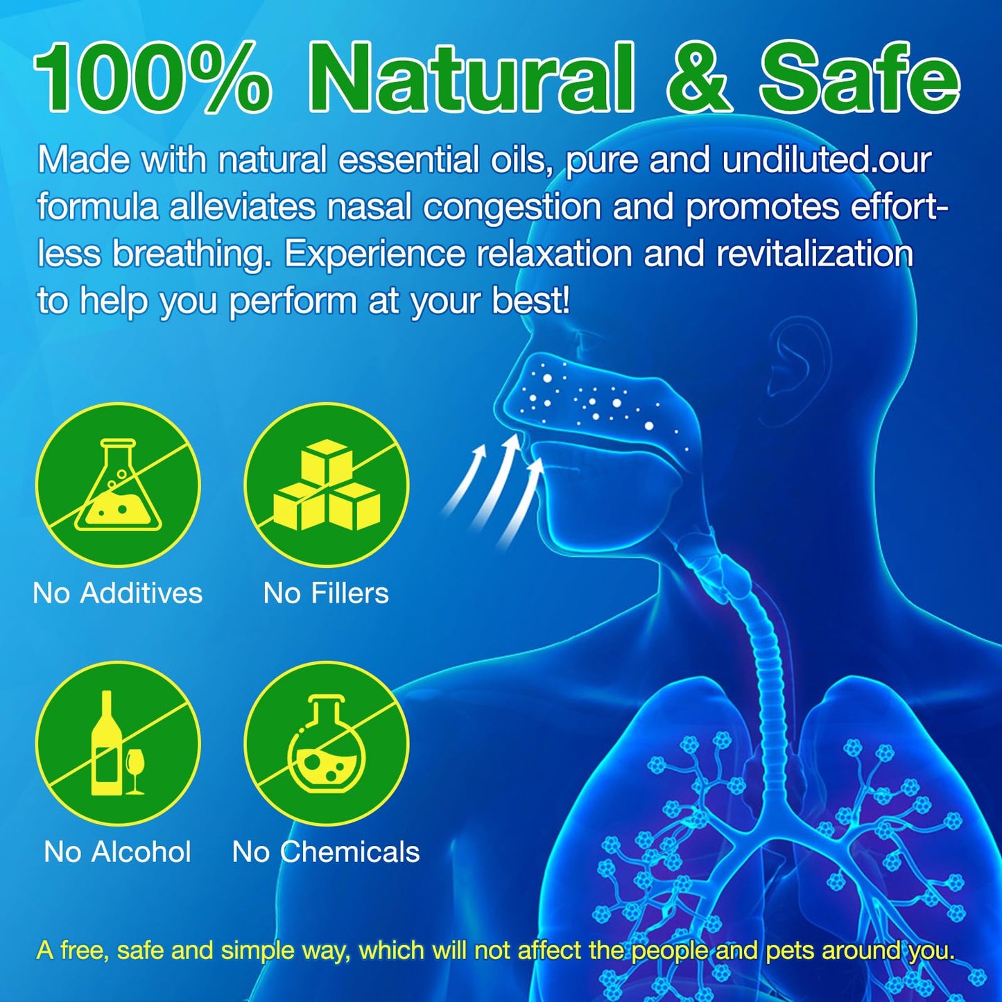 Ruduwu 8 Pack Nasal Stick | Natural Inhaler for Quick Refresh & Focus