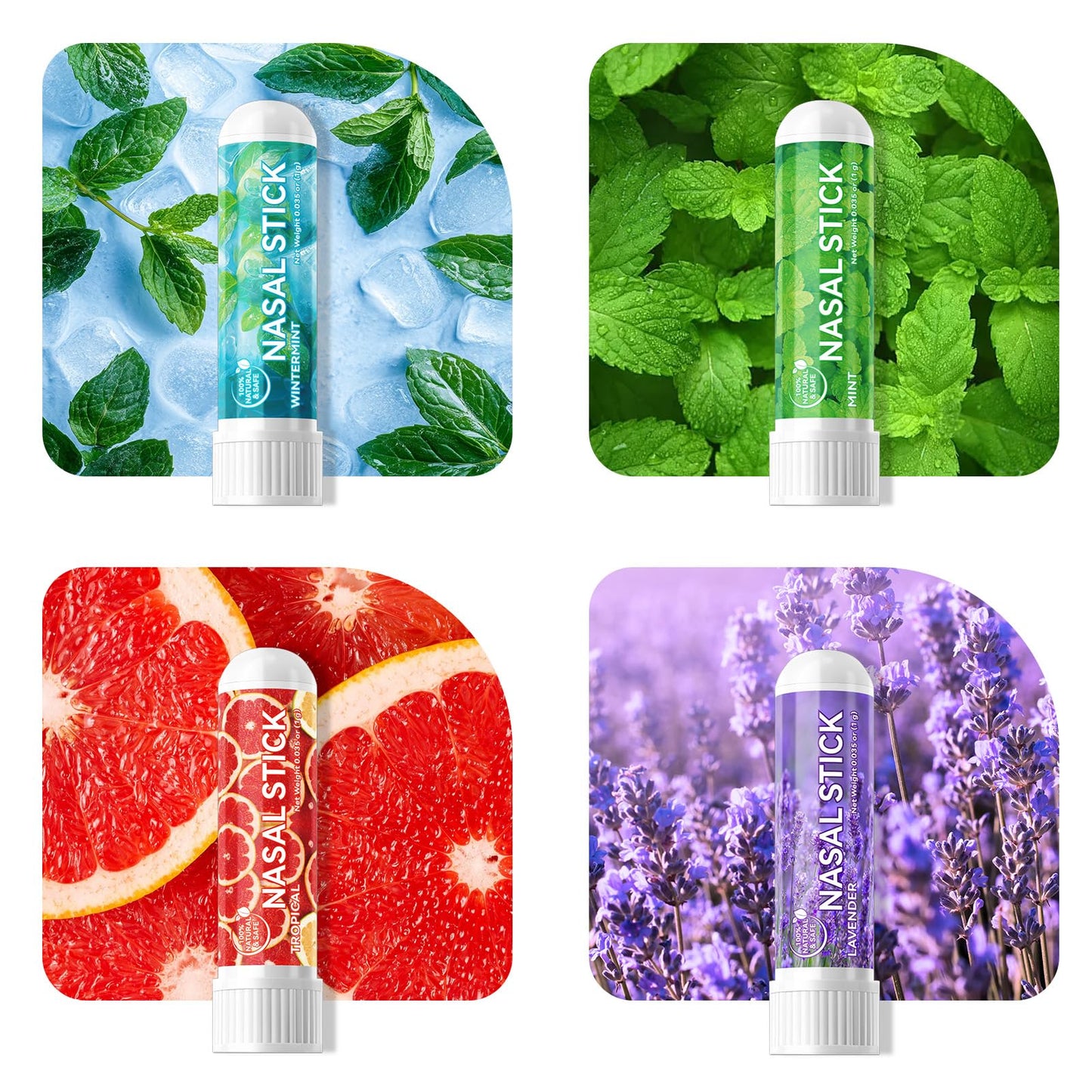 Ruduwu Nasal Stick 8 Pack — Natural Inhaler for Quick Congestion Relief, Energy Boost & Daily Relaxation