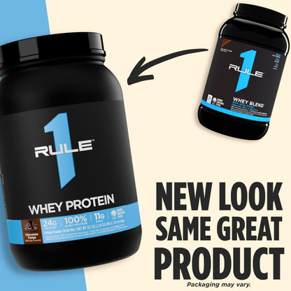 Rule 1 Whey Protein – 24g Fast-Acting Protein from All-Whey Sources with Naturally Occurring EAAs & BCAAs (10 lb Vanilla Ice Cream)